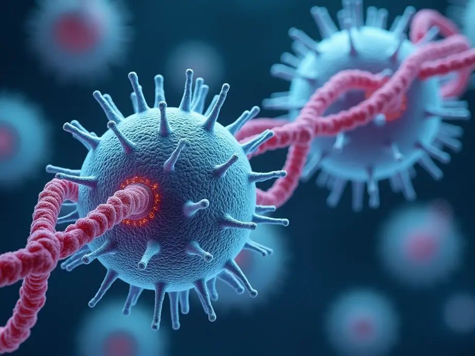 Tế bào T được chỉnh sửa gen trong phòng thí nghiệm để liệu pháp CAR-T.